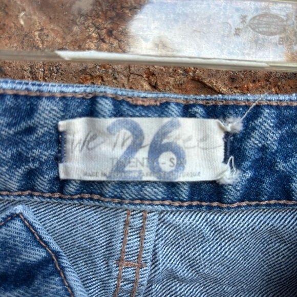 We The Free People Button Fly Raw Hem Distressed Skinny Jeans - Picture 2 of 8